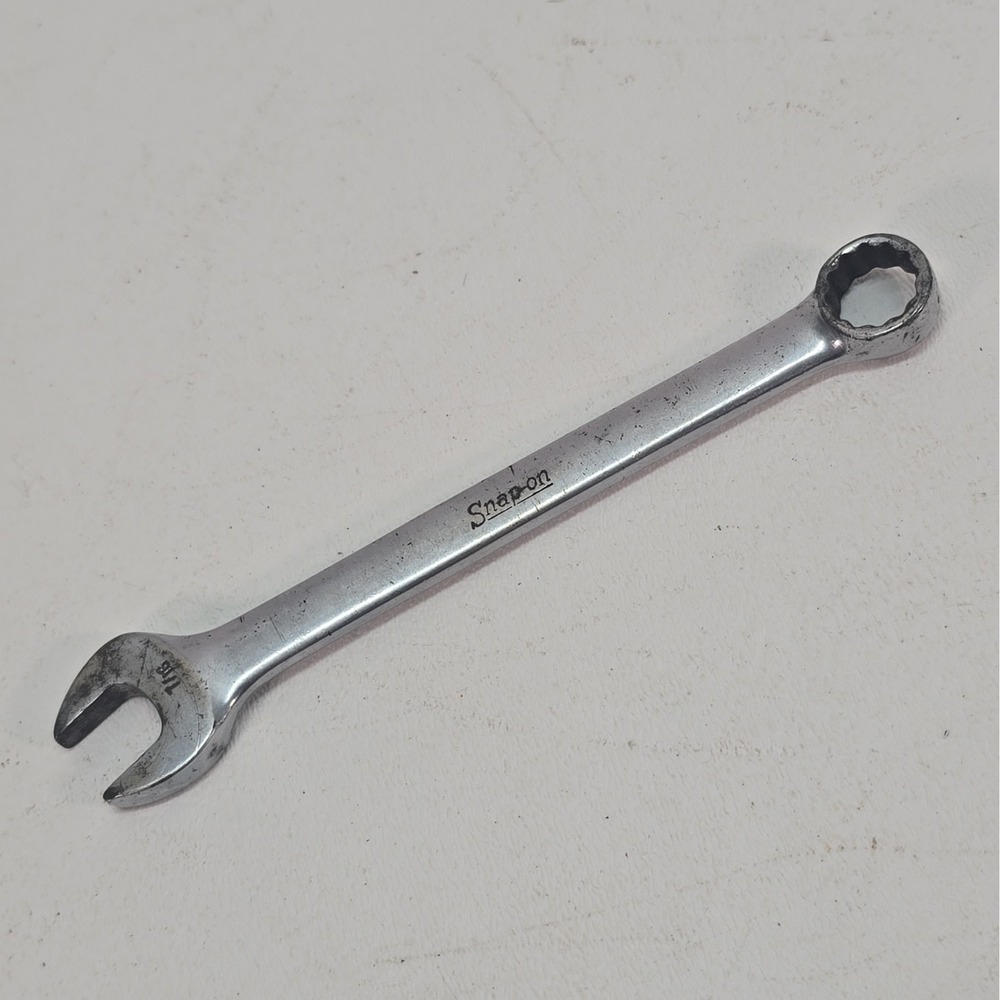 Snap on OEX-140 7/16" 12 Point SAE Short Combination Wrench Chrome MADE IN USA